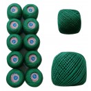 SHAMROCK GREEN - Set Lot of 10 - 6 Ply Strand - Cotton Thread Yarn Cross Stitch Embroidery	